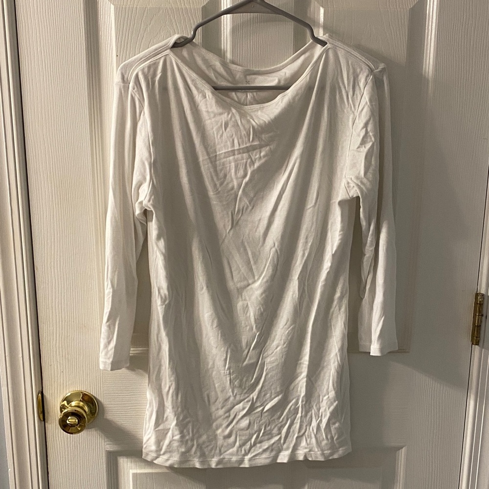 Caslon Classic White 3/4 Sleeve Tee